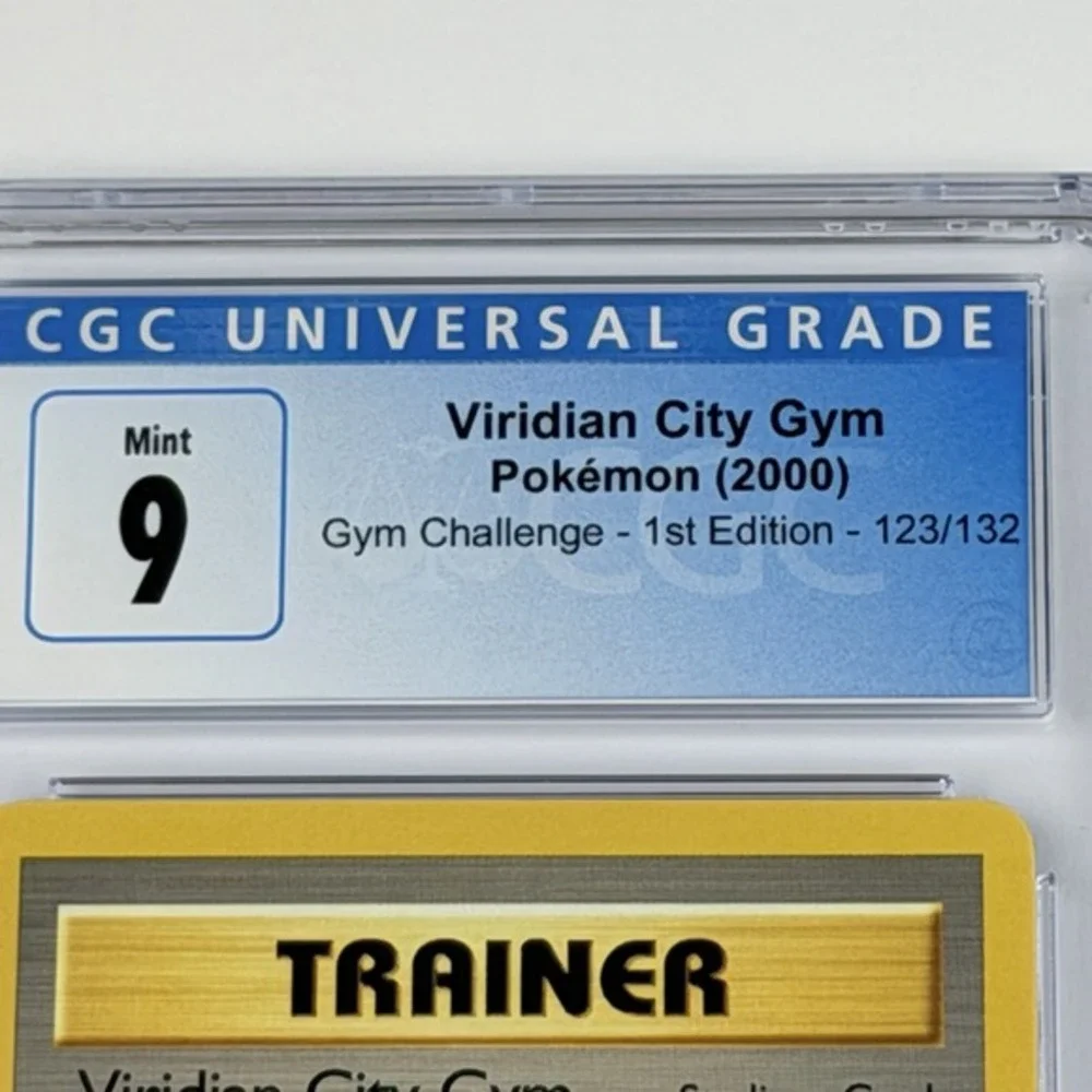 Pokemon Viridian City Gym 123/132 1st Ed CGC 9 Blue Label TCG 2000 Gym challenge